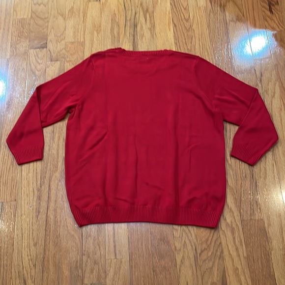 Women’s Red Owl Sweater Size 1x long sleeve the owl appears as if done by hand - Picture 12 of 16